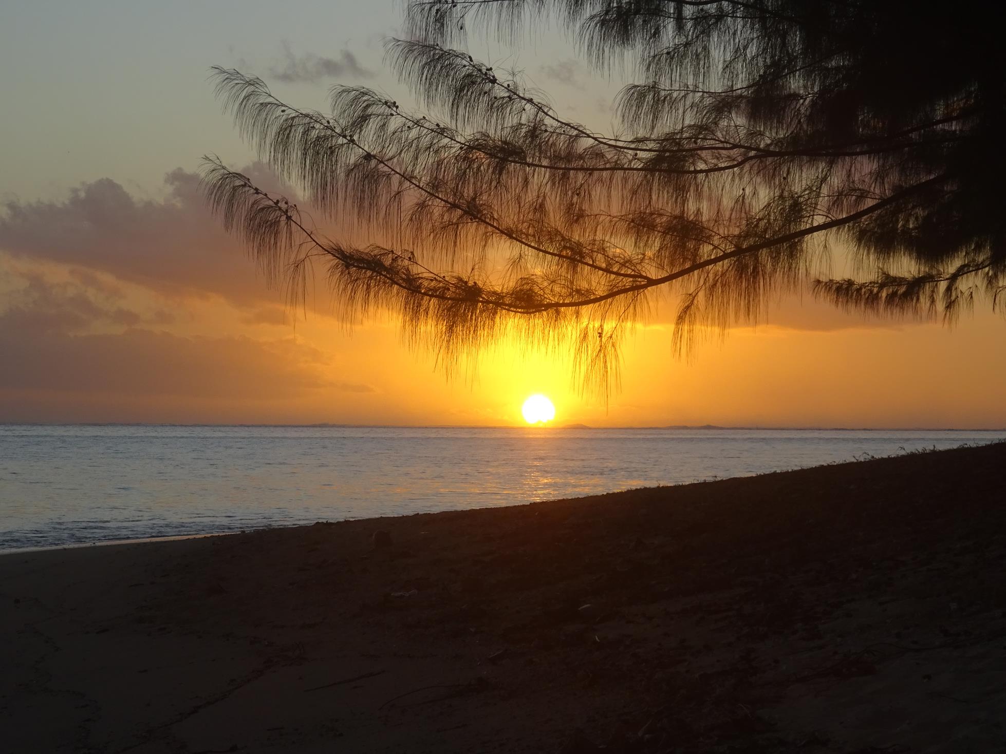 coucher de soleil à Moorea