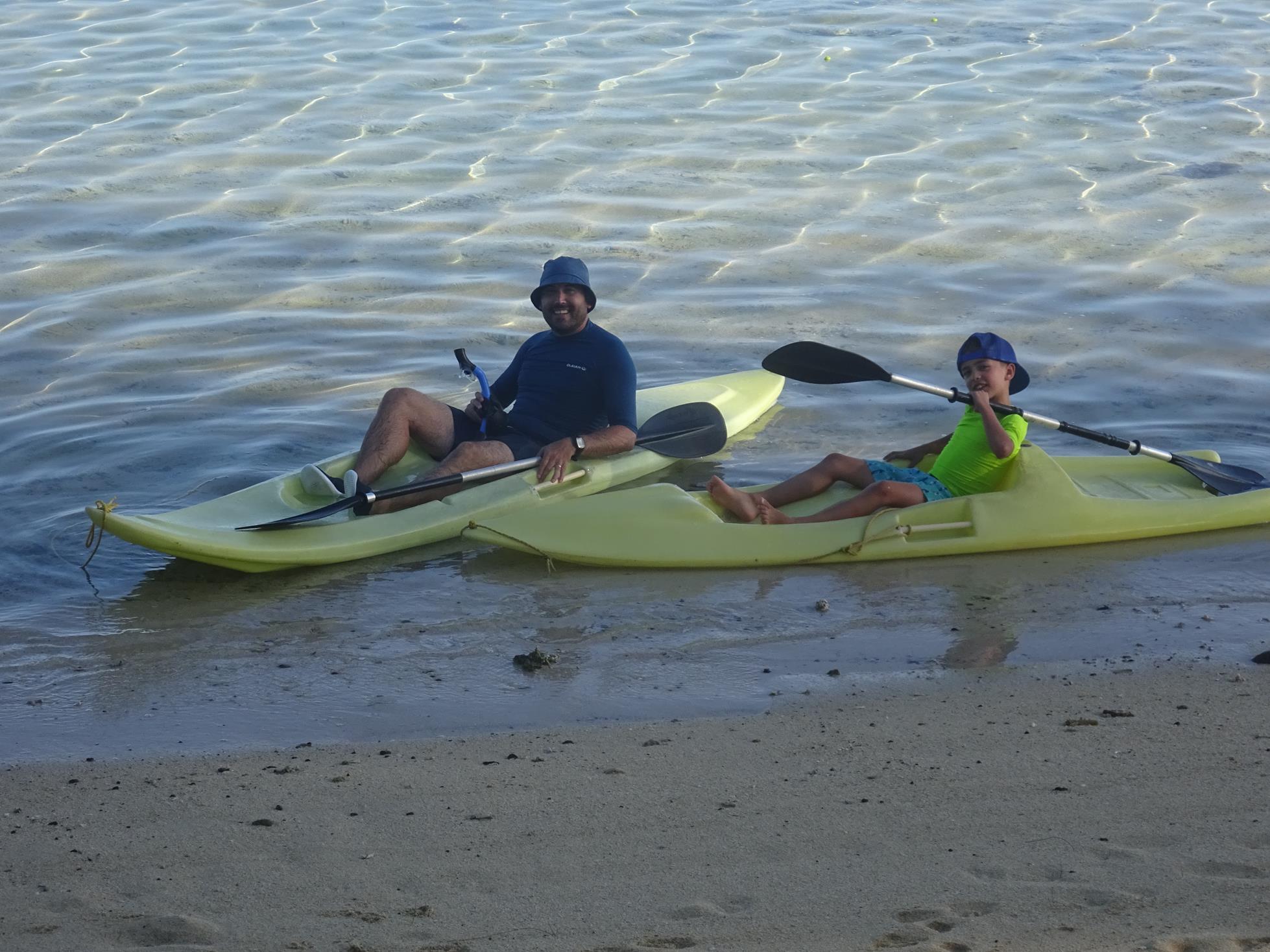 Nicolas et Arthur à Moorea