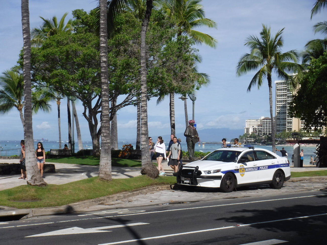 la plage de Honolulu