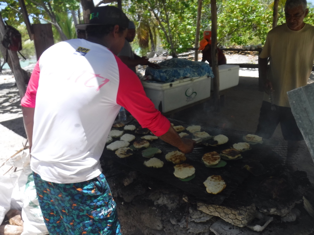 cuisson du pain coco pour le ma'a du midi