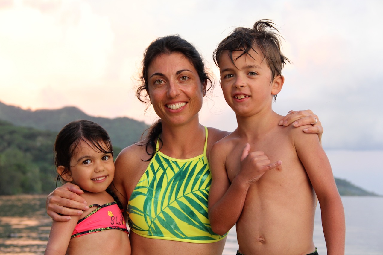 Mother and children