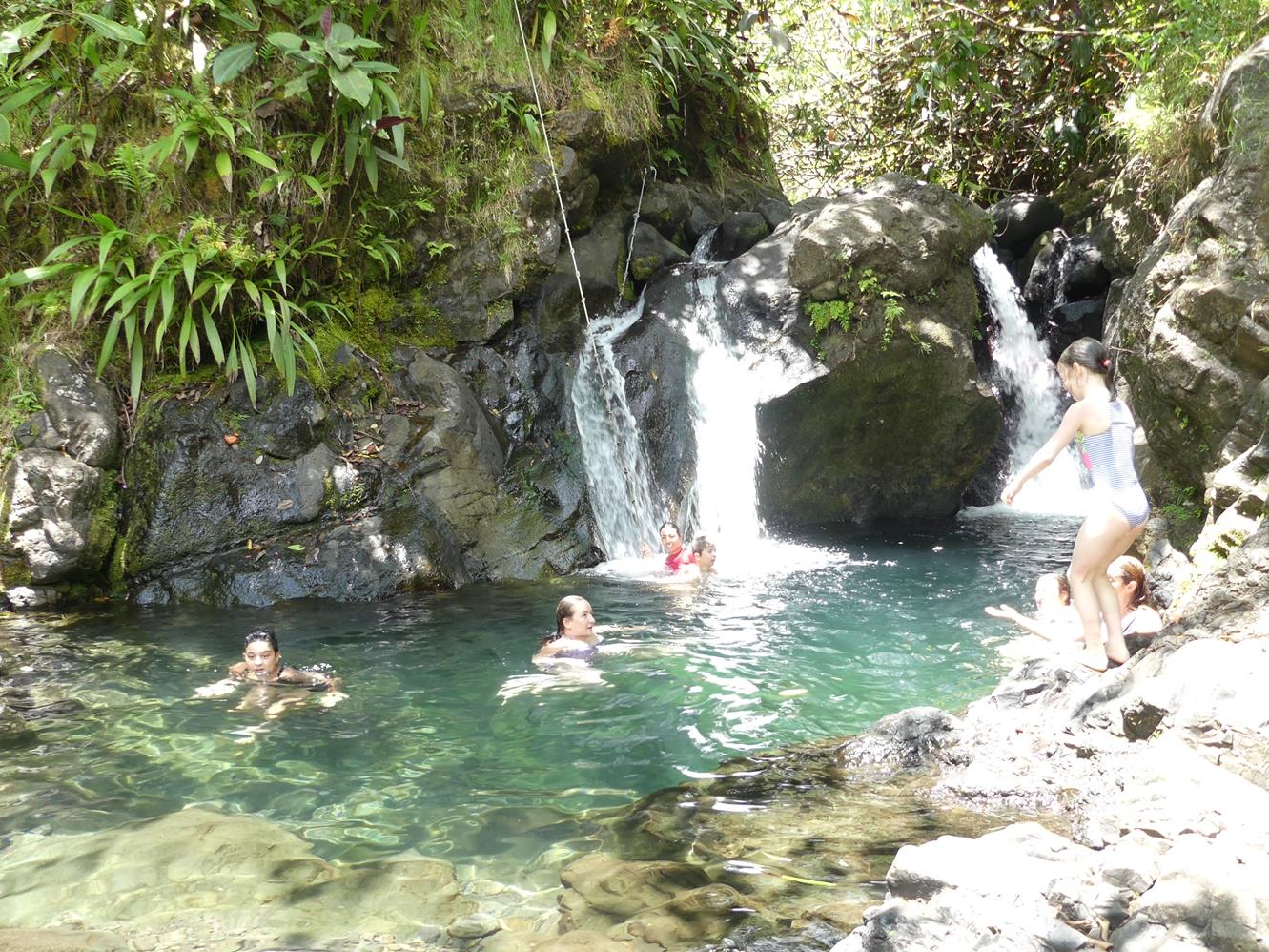 baignade dans la rivière